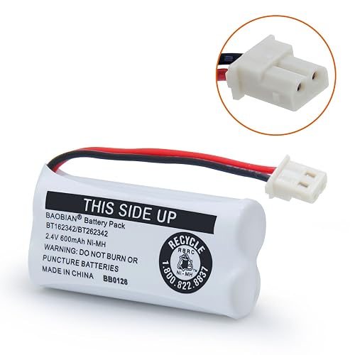 Cerepros 2-Pack BT162342/BT262342 2.4V 300mAh Battery Packs for VTech Cordless Phone