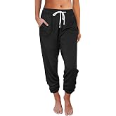 AUTOMET Women's High Waisted Lounge Sweatpants Jogger Pants with Pockets
