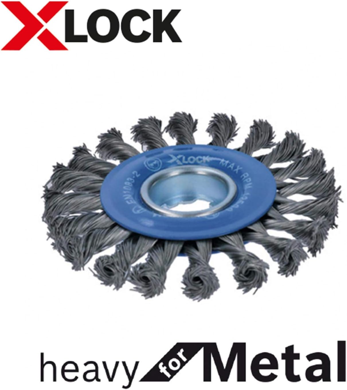 Bosch 1x PRO Steel Longlife Wire Wheel, Knotted Wire for Small Angle Grinder and X-Lock (for Steel diameter 115 mm - Image 3