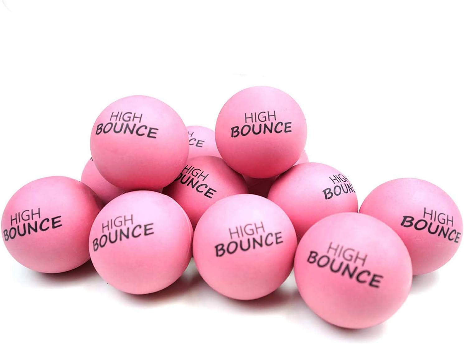 pink rubber balls