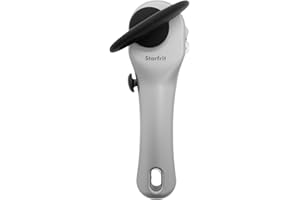 Starfrit Securimax Auto Can Opener - Patented Safe Edge Technology with Lid Lifter - Leaves No Sharp Edges on Lid & Can - Hea