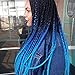 Jumbo Braiding Crochet Twist Hair 5Packs/Lot Box Braids Crochet Hair Synthetic Braiding Hair Extensions for Women 24 Inches Crochet Hair Box Braids Twists Hair (Black-RoyalBlue-SkyBlue)