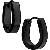 316L Stainless Steel U-Shaped Huggie Hoop Earrings, Sold as a Pair