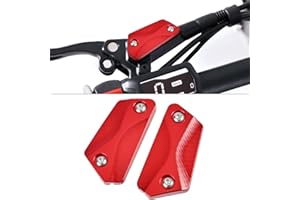 Canitu Front Brake Reservoir Cap,Motorcycle Dirt Bike Billet Aluminum Left Right Fluid Reservoir Cover Replacement for Sur Ron Light Bee X LBX Segway X260 X160 (Red)