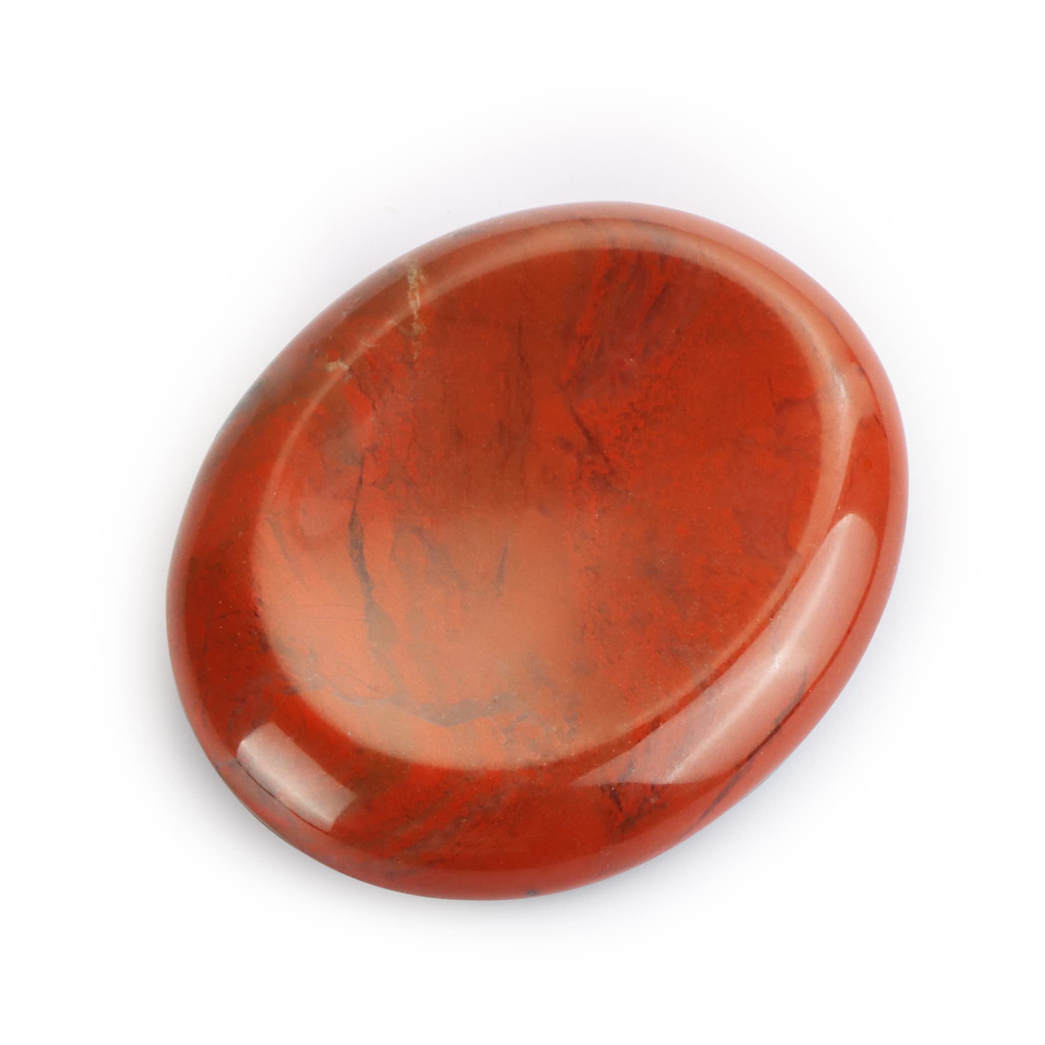 Artistone 2" Red Jasper Thumb Worry Stone Healing Crystal Polished Chakra Pocket Palm Stone for Anxiety Stress Relief Meditation