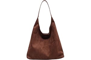 TRANSEE Tote Bags for Women Suede Handbag Work Slouchy Bag Shoulder Hobo Bag Office Tote Handbag