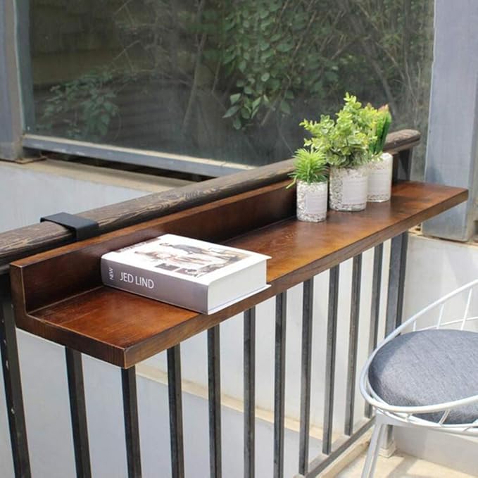 LIANGLIANG Balkon Wandregal Suspension Geländer Hängetisch Multifunktions-Wein-Tabelle Quader Langlebig Stabil Casual, 5 Farb