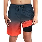 LUCOWEE Boys Swim Bathing Trunks Soft Compression Liner no-Chafing Swimming Shorts Quick Dry Light UPF 50+ Quality Swimsuit