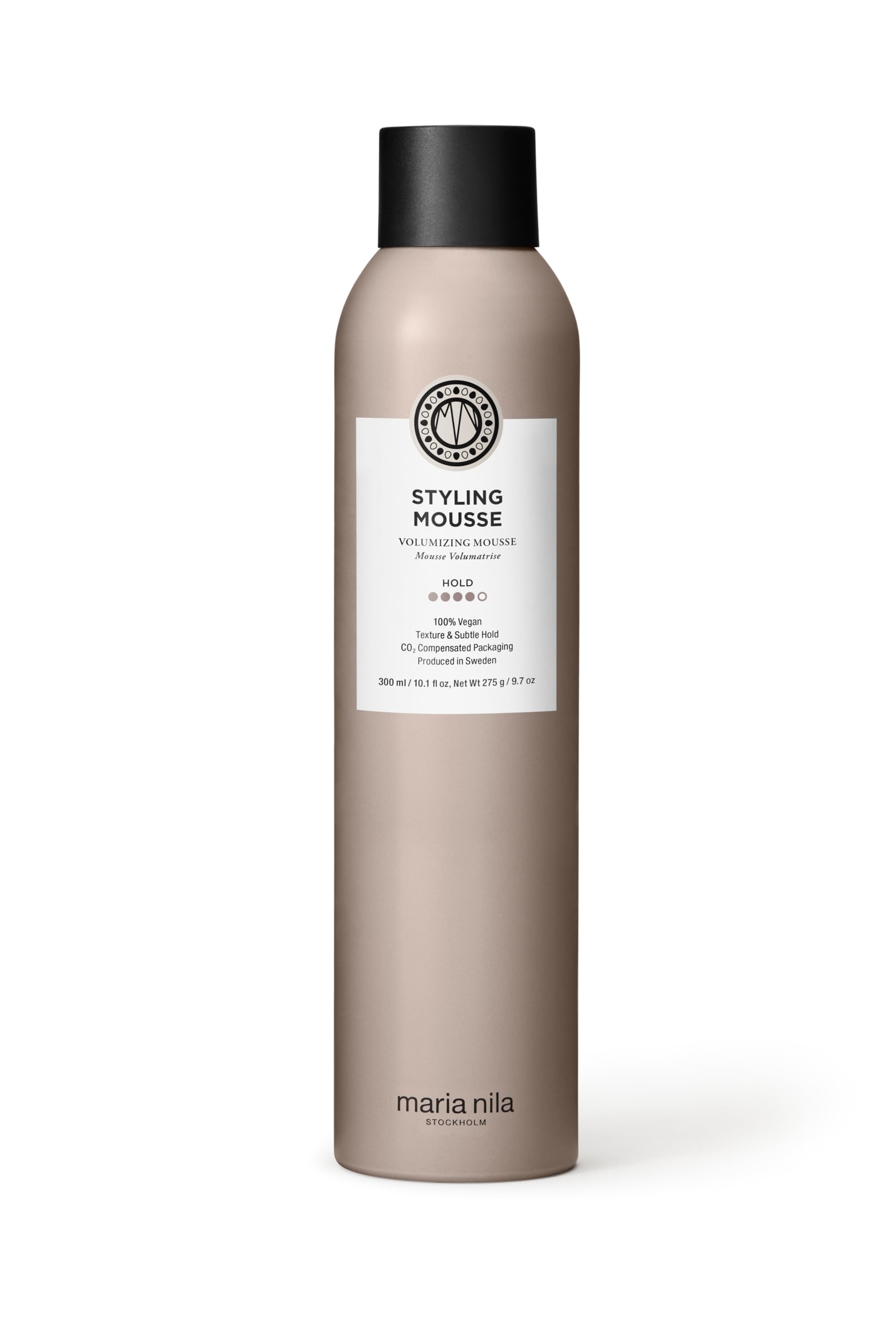 Maria Nila Styling Mousse, Hold 4/5, Gives Volume & Reduces Static Hair, Antioxidant Preserves Hair Color, 100% Vegan & Sulfate/Paraben free, 300 ml