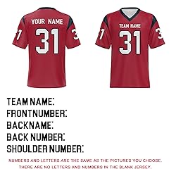 Custom Football Jersey Personalized Rugby