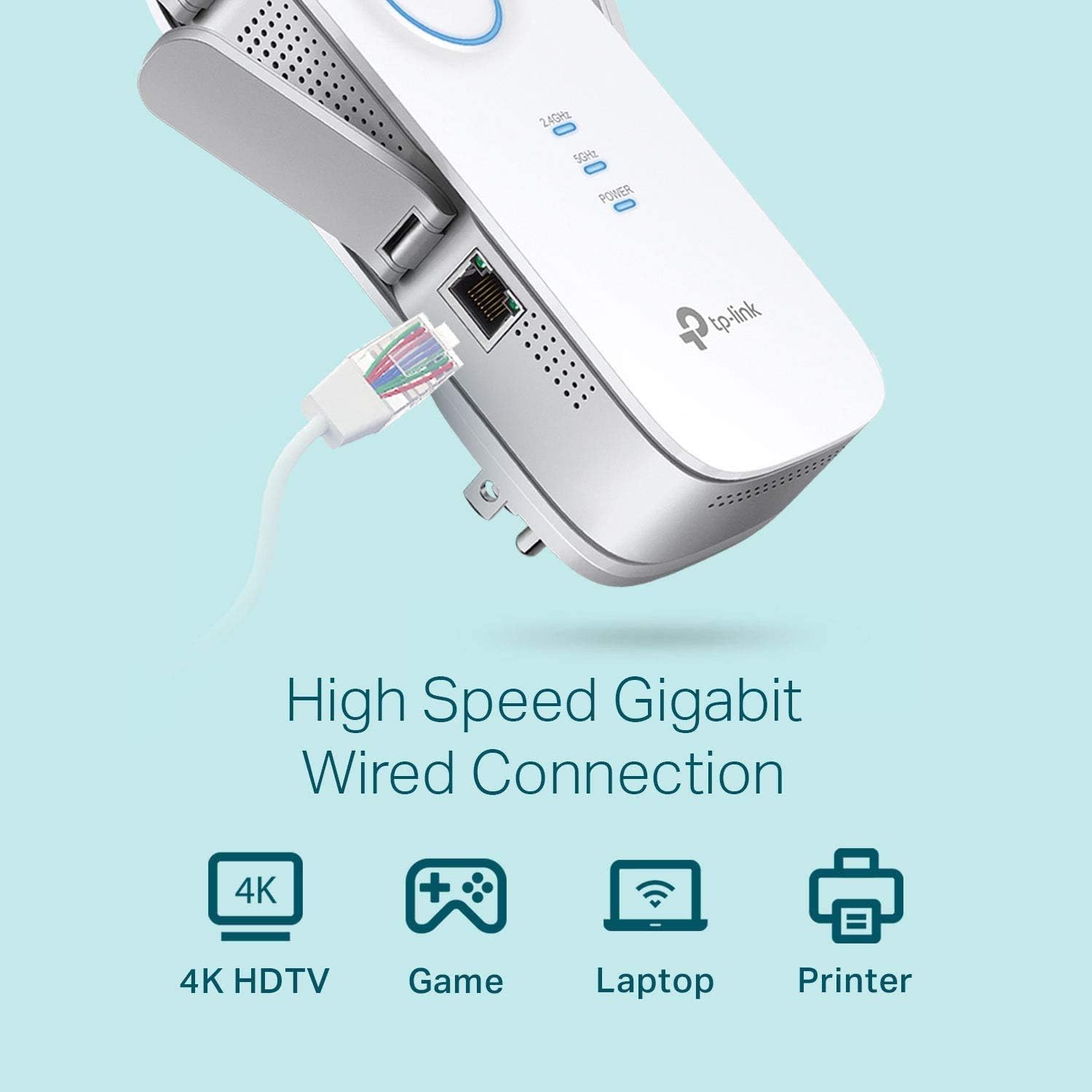 TP-Link AC2600 WiFi Extender(RE650), Up to 2600Mbps, Dual Band WiFi Range Extender, Gigabit port, Internet Booster, Repeater, Access Point,4x4 MU-MIMO: Computers & Accessories