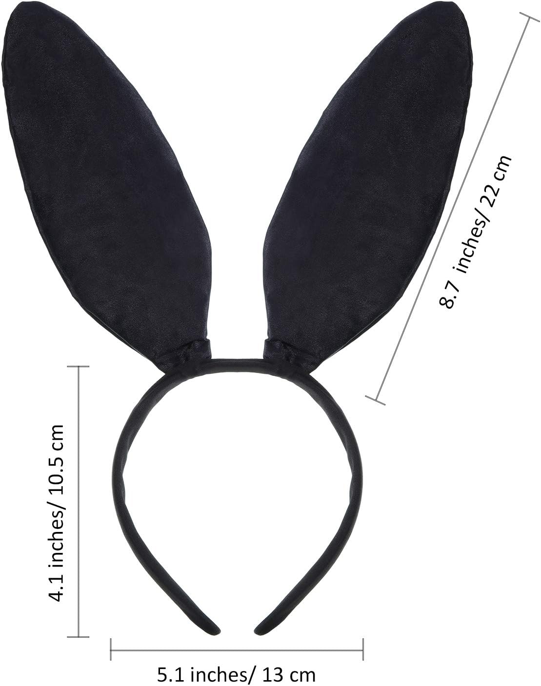 2 Pieces Bunny Ears Headband Rabbit Ear Hairband Masquerade Bunny Headband Costume Accessories for Halloween Christmas Party: Toys & Games