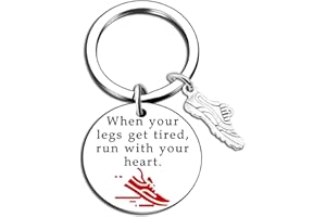 Davrock Runner Gifts Men Cross Country Running Gifts for Runners Men Women Track and Field Keychain