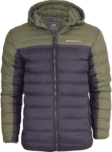 crosshatch puffer jacket