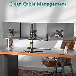 WALI Triple Monitor Stand, Free Standing Three LCD