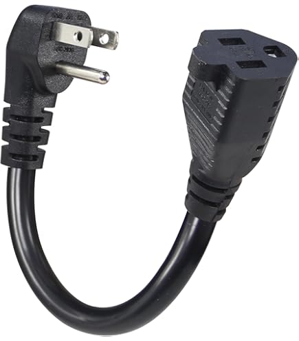 Amazon.com: KUNCAN Short Power Extension Cord - Low Profile Wall