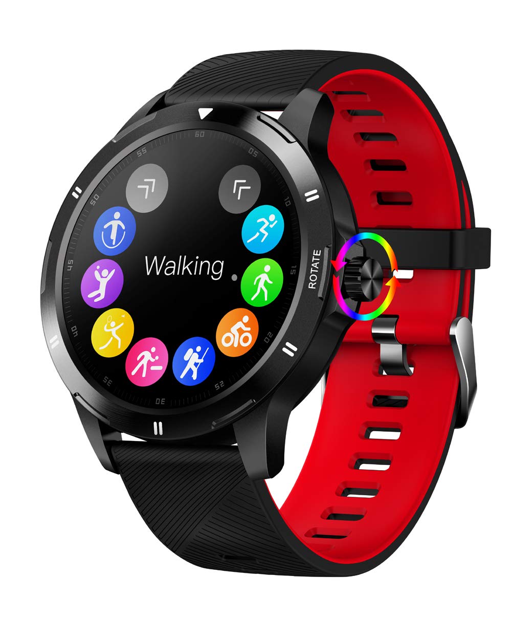 AKSE Smart Watch, 1.28 inch Full Circle IPS Full Viewing Angle Smart Bracelet, Fitness Tracker with 