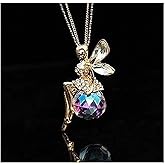 Car charms for rear view mirror Rainbow Guardian Angel Crystal Guardian Angel Rearview Mirror Window Hanging & Porch Decor