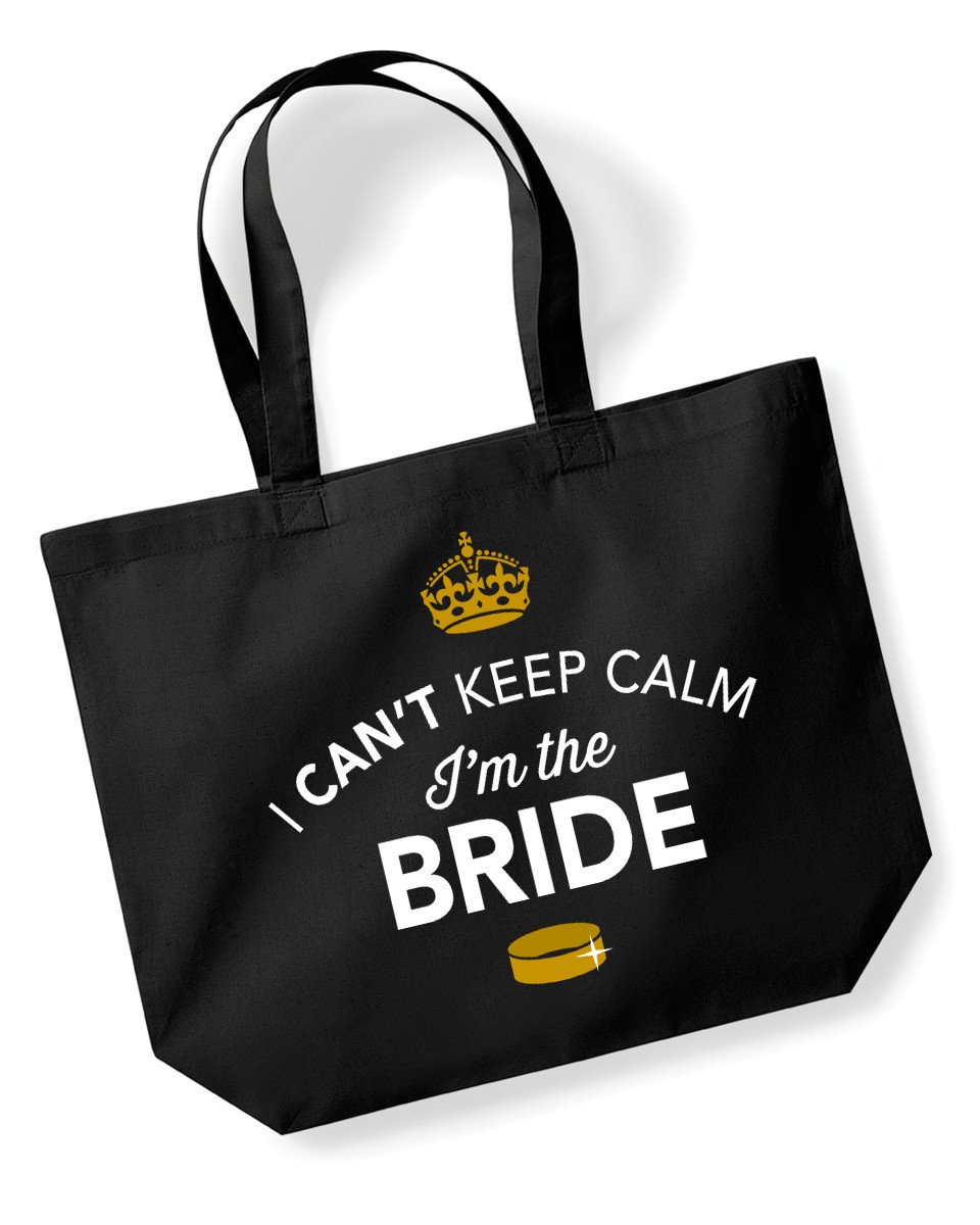 Bride, Bride Bag, Tote Bag, Bride Keepsake, Wedding Gift, Present, Hen Party, Hen Party Bag, Hen Do Gifts, Ideas for Bride, Keepsake (Black)