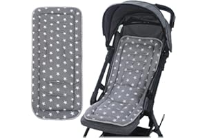 HKSICHENGKEJI Baby Stroller Seat Liner Kids Pushchair Seat Cushion Mat Universal Breathable Stroller Liner Insert Stroller Cushion Pad Thick Cotton Stroller Liner Seat Pad Cover for Car