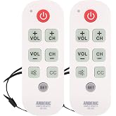 Anderic RR1004 Big Button TV Remote Control | Senior Friendly, Easy-to-use with Glow Keys, Simple Layout - Ideal for Elderly Care &amp; Assisted Living