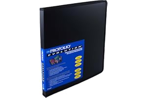 Itoya ProFolio Evolution 9x12 Black Photo Album Book with 48 Pages - Protective Plastic Sleeves for Safe Document Storage