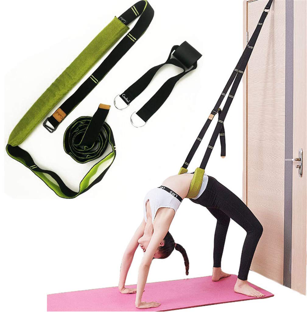 Yoga Fitness Stretching Strap - Back Bend Assist Trainer, Improve Leg Waist and Back Flexibility, Door Flexibility Stretching Strap, for Rehab, Pilates, Ballet, Cheerleading, Splits, Gymnastics