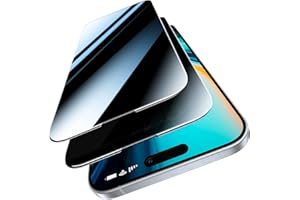 UltraGlass UNBREAK TOP 9H+ Glass for iPhone 15 Pro Privacy Screen Protector [Invisible Anti-Spy Armor] Stealth HD Privacy Screen Protector 15 Pro Tempered Glass [Longest Durable] 2 Packs