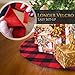 ATLIN Buffalo Plaid Christmas Tree Skirt - 3 Inch Red and Black Checks for a Traditional Look - Machine Wash and Dry – 3 ft and 4 ft Models
