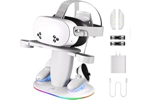 Charging Dock for Meta Quest 3S/3/2,20W Magnetic Charging Station for Oculus Quest 3S/3/2 Accessories VR Headset Accessories 