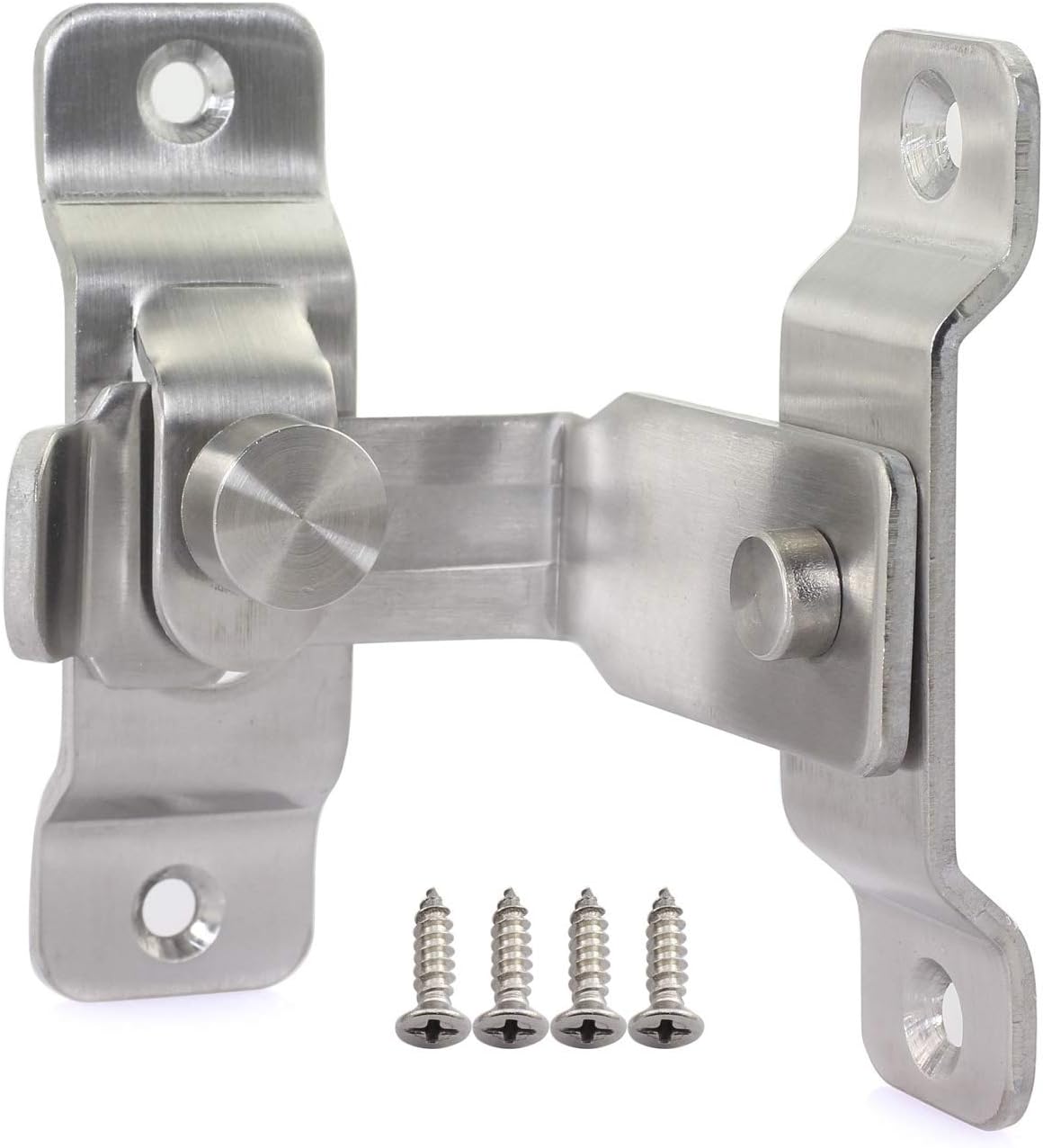 Tegg 1-Pack X-Large Door Hasp Latch Stainless Steel Safety Security Home Anti-Theft Guard Bolts Action Hardware Sliding Lock Right Angle