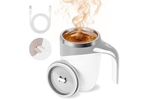 BAUFIX Self Stirring Coffee Mug, 2025 New Automatic Magnetic Stirring Coffee Mug, Magnetic Coffee Stirrer Mug for Milk, Rechargeable Coffee Mug Electric Mixing Cup for Coffee Milk Tea (1, White)