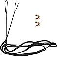Deerseeker Archery Darcon Bow String with 2 Nocking Points & Finger Tab 12/14/16 Strands 48-70 inches Bowstrings Replacement for Recurve Bows Traditional Longbow Hunting Target Practice