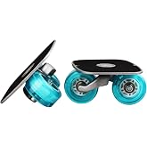 JINCAO Drift Plate Skates, Blue Roller Road Skate, Aluminum Anti-Slip Board | with PU Wheels and ABEC-7 608 Bearings, Portable