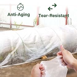 Fuuner Greenhouse Plastic Sheeting, 25 x 25FT 6Mil