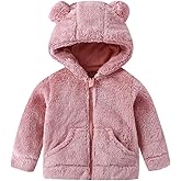 LAVIQK Baby Toddler Boys Girls Fuzzy Fleece Jacket Full-Zip Polar Winter Warm Coats Faux Fur Outwear