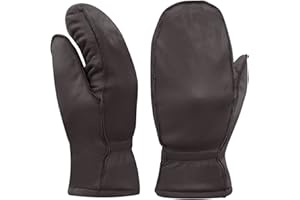 Harssidanzar Womens and Kids Lambskin Leather Winter Mittens Thermolite Lined with Finger Liners