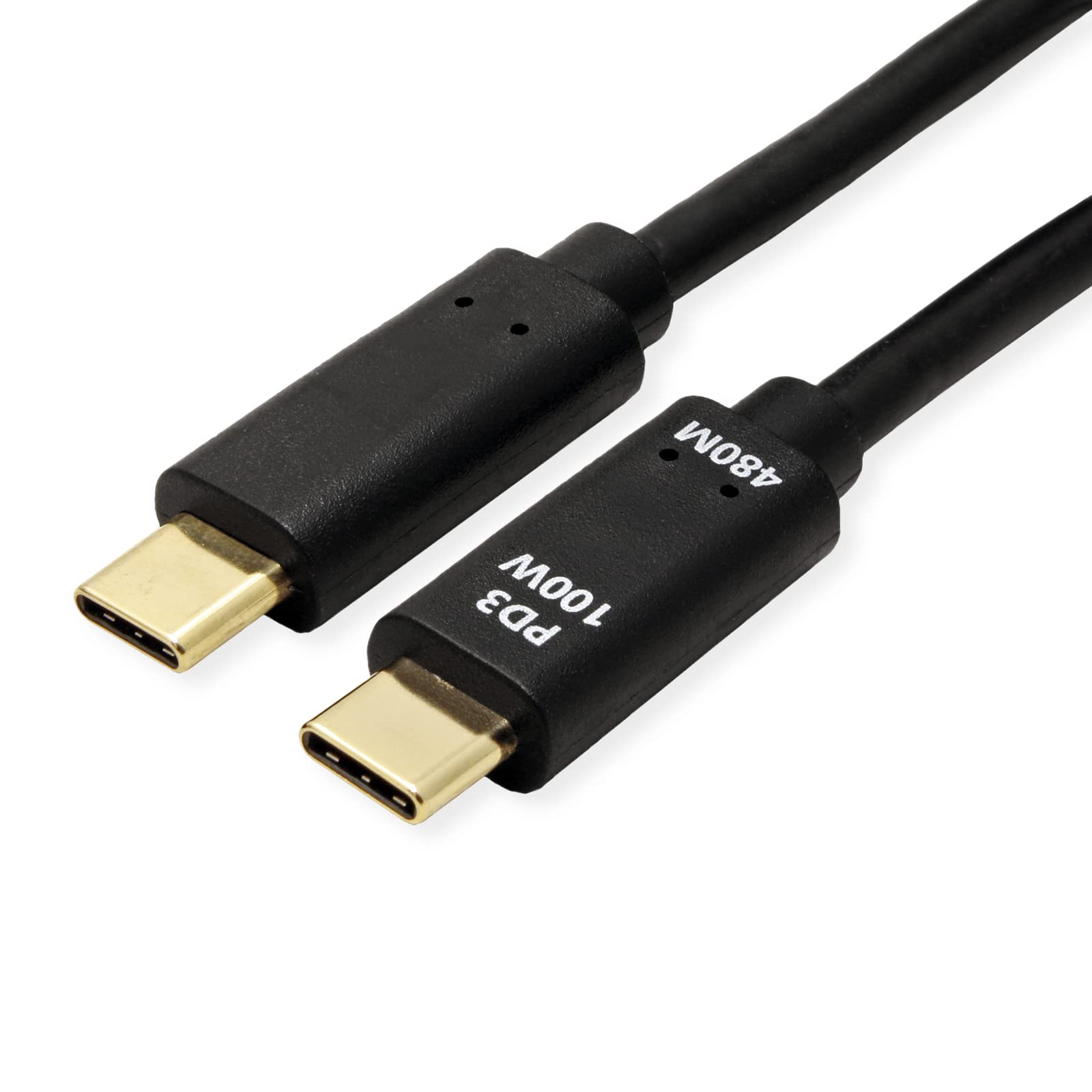 VALUE USB 2.0 cable, C-C, ST/ST, 100 W, black, 3 m