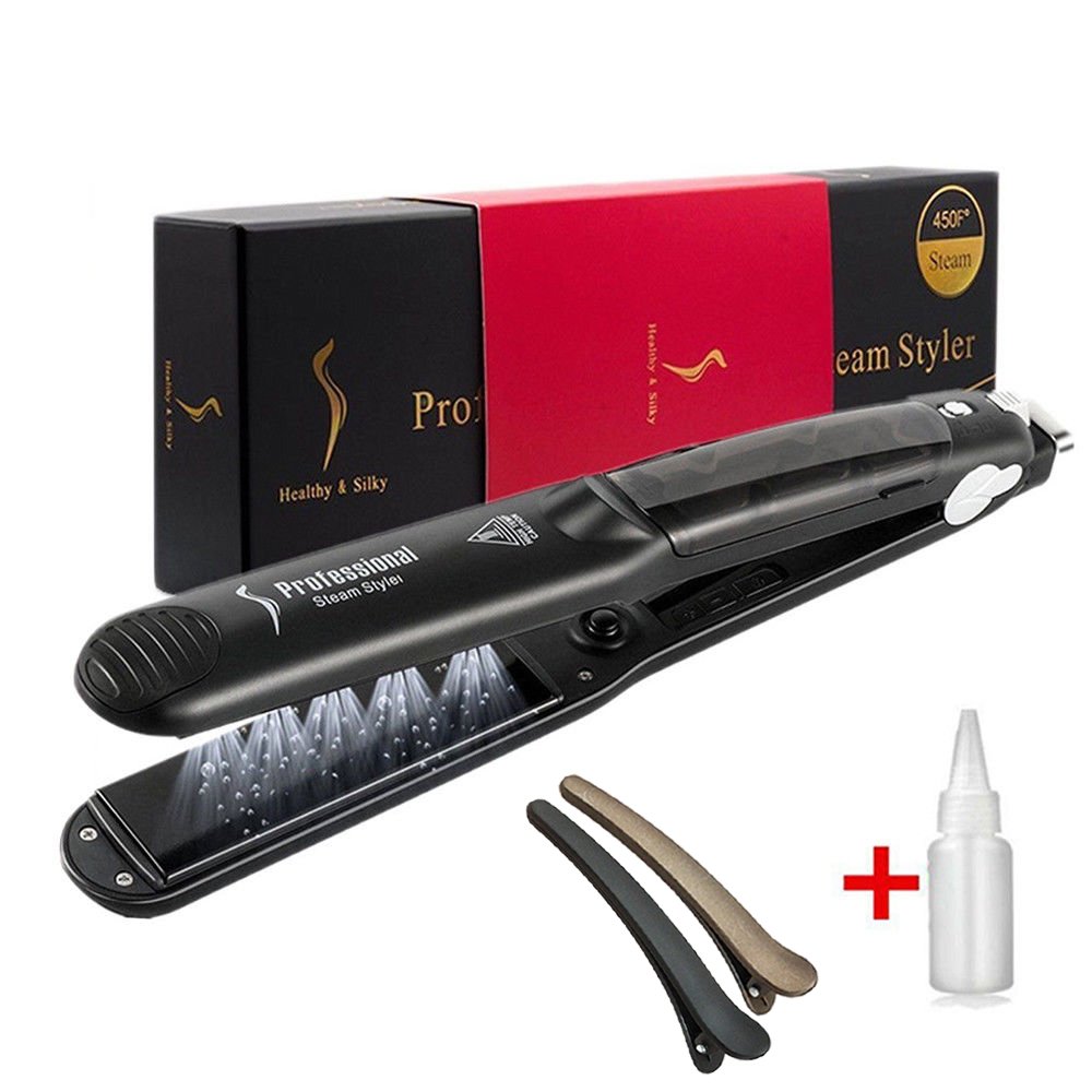 Steam Flat Iron Hair Straightener CeramicProfessional