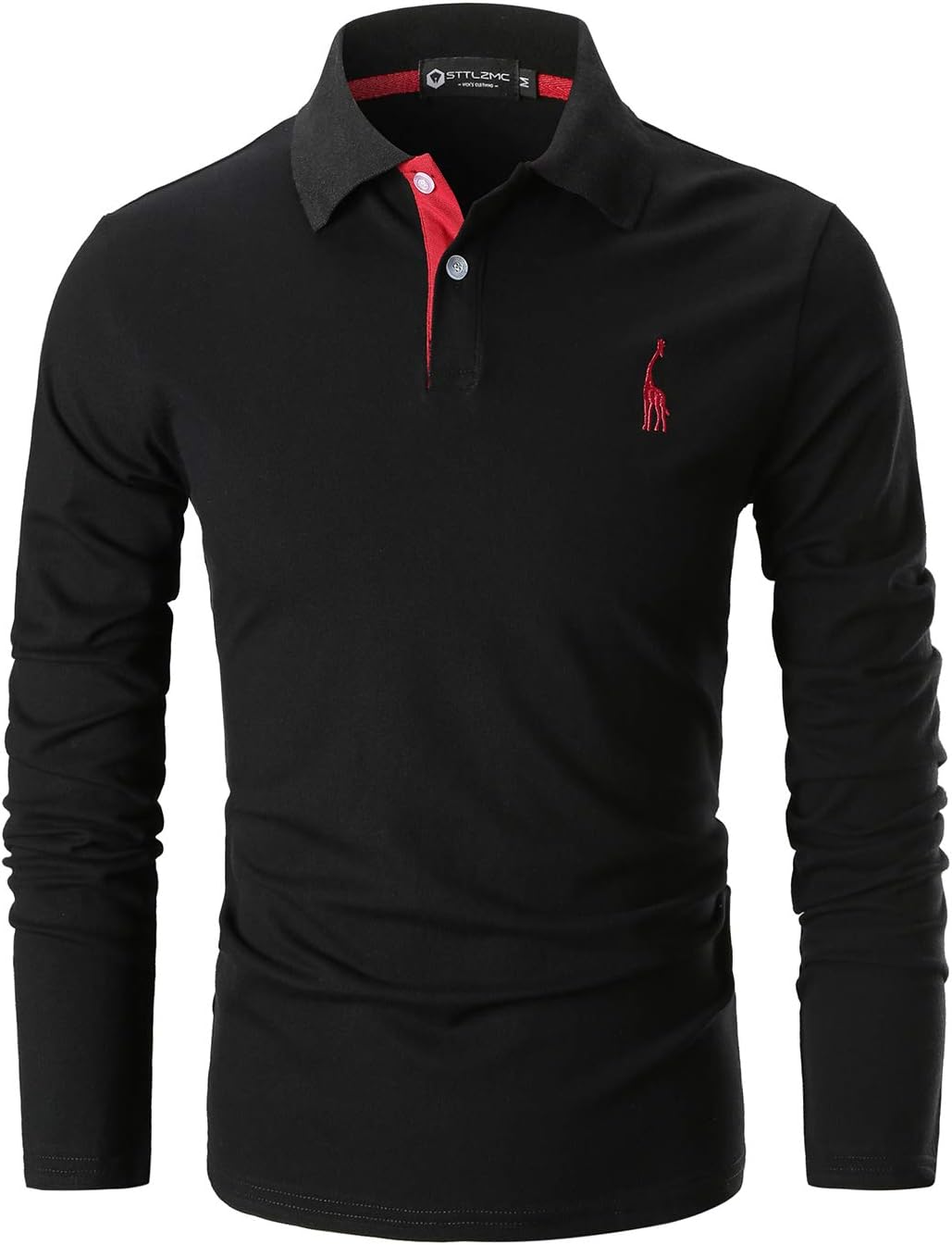 STTLZMC Mens Casual Slim fit Polo with Fashion Embroidery T-Shirts