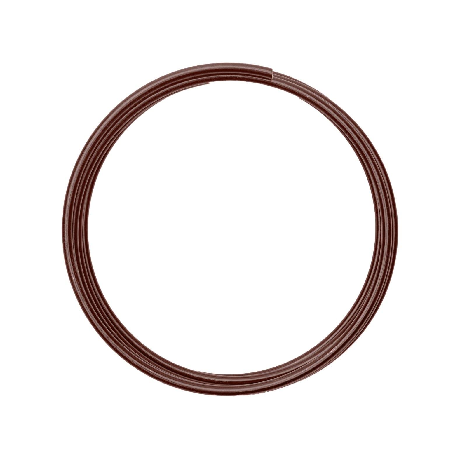 Vaessen Creative Aluminium Craft Wire 6.6 ft (2 m) x 0.16" (4 mm) Chocolate Mat (Brown) - Flexible Metallic Wire for Crafting, Flower Arranging, Jewellery Making and Modelling