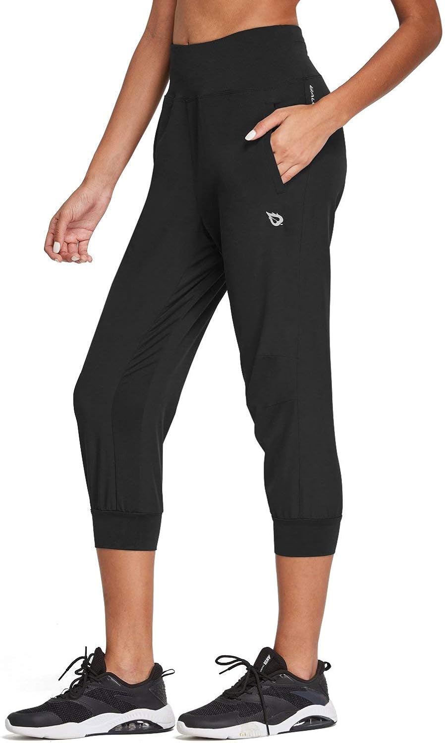 BALEAF Women's 21" High Waisted Capri Joggers Lightweight Cropped Athletic Sport Pants Quick Dry: Clothing