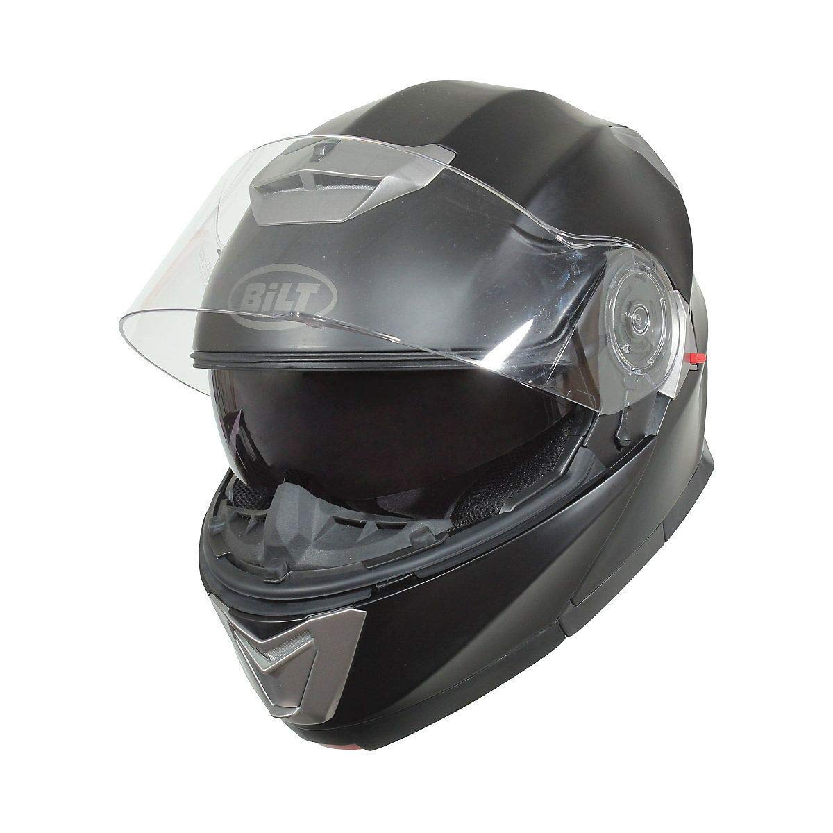 Bilt Techno 2.0 Evolution Sena Bluetooth Drop Down Sun Shield Vented DOT Sport Bike Street Motorcycl