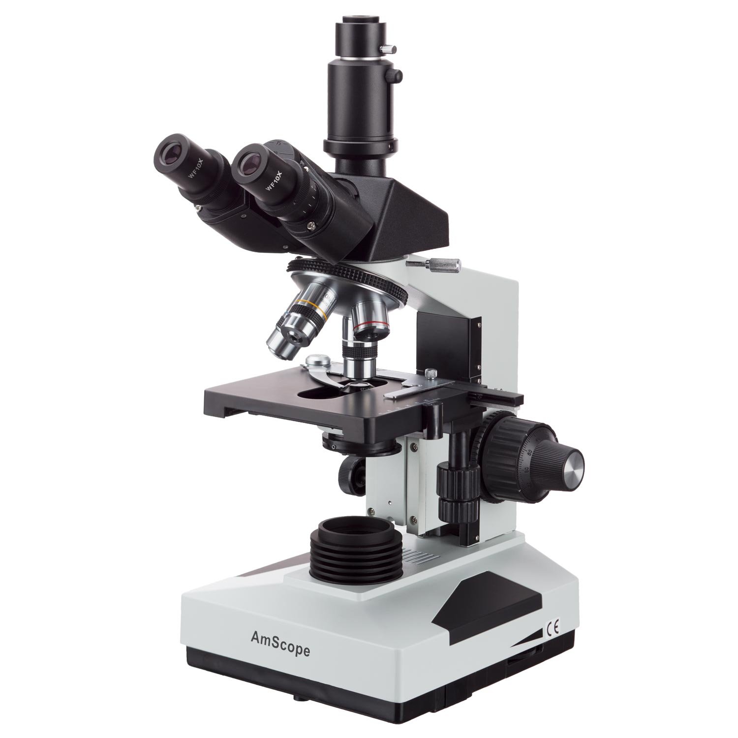 AmScope T490B Compound Trinocular Microscope, 40X2000X Magnification