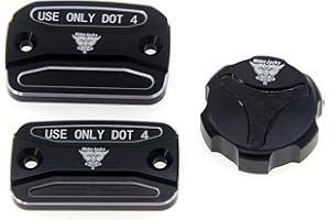 Riderjacky For Ducati Monster 695 2013-2014,Monster 696 08-14,Monster 796 2010-2014,Hypermotard 796 2010-2012,Hypermotard 821 14-16 Motorcycle Front Rear Brake Clutch Cylinder Fluid Reservoir Cover