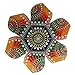 Decorative Plaques - Multi Design Wooden Rangoli for Diwali or Christmas Decoration - 7 Piece Wall, Floor or Table Decoration