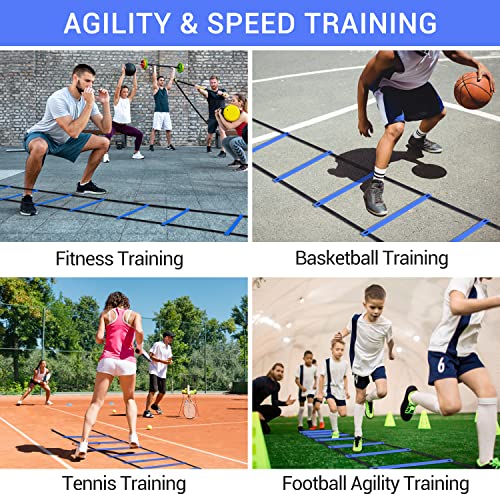 Ohuhu Agility Ladder Speed Training Set 12 Rung 20ft Exercise