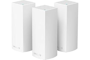 Linksys Velop Mesh Home WiFi System, 6,000 Sq. ft Coverage, 60+ Devices, Speeds up to (AC2200) 2.2Gbps - WHW0303