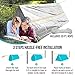 Delmera Emergency Survival Shelter Tent • 2 Person Toughest Mylar Emergency Thermal Tube Tent + Paracord - Perfect for Emergency First Aid Kit, Bug Out Bag, Survival, Camping or Outdoor (Silver- tent)