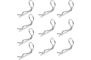 HobbyPark RC 90-Degree Angle Body Clips Bent Springy Pins for All 1/10 Scale Model Car Truck Crawler Truck (20-Pack)